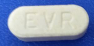 Pill EVR NAT White Elliptical/Oval is Everolimus