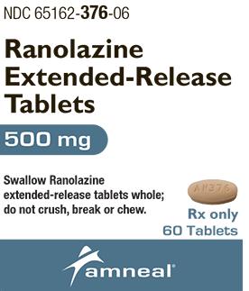 Pill AN376 Orange Capsule/Oblong is Ranolazine Extended-Release