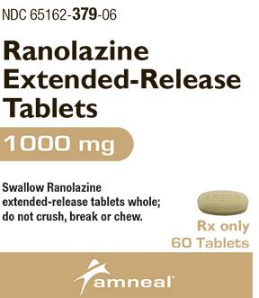 Pill AN379 Yellow Capsule/Oblong is Ranolazine Extended-Release