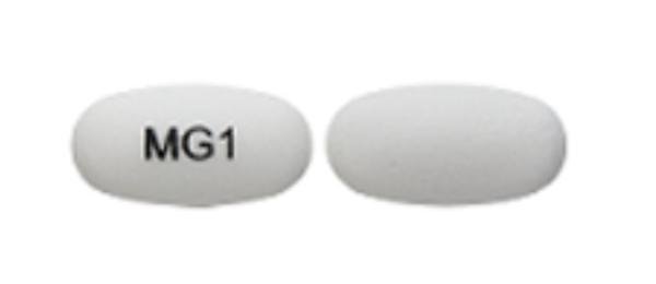 Pill MG1 White Elliptical/Oval is Metformin Hydrochloride Extended-Release