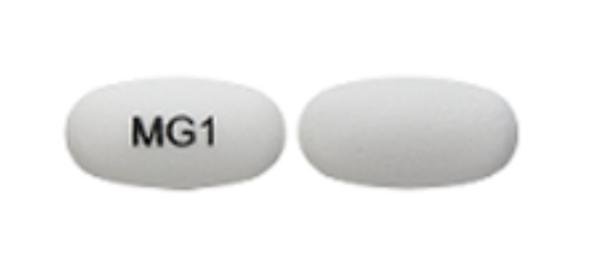 Pill MG1 White Oval is Metformin Hydrochloride Extended-Release