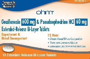 Guaifenesin and pseudoephedrine hydrochloride extended release 600 mg / 60 mg 058