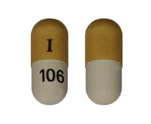 Pill I 106 Yellow & White Capsule/Oblong is Atomoxetine Hydrochloride