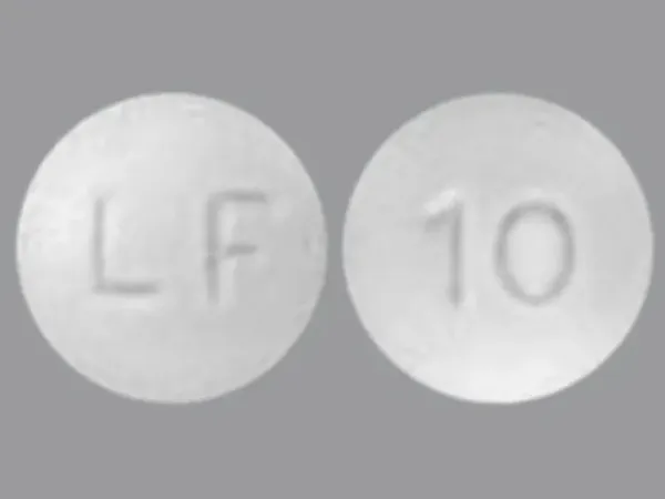Pill LF 10 White Round is Leflunomide