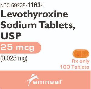 Levothyroxine sodium 25 mcg (0.025 mg) A N L 1