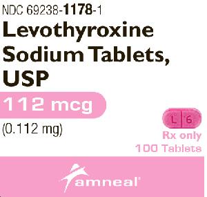 Levothyroxine sodium 112 mcg (0.112 mg) A N L 6