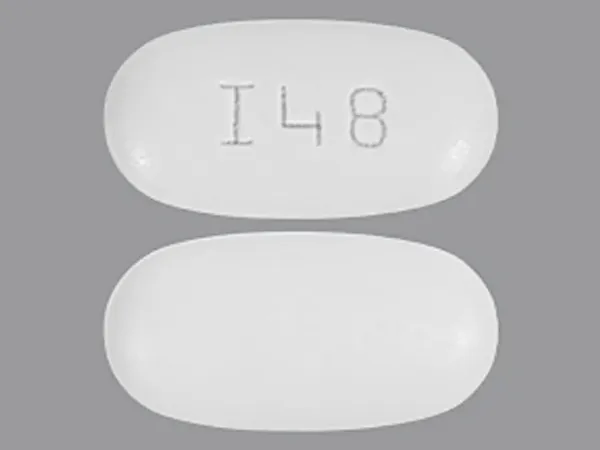Pill I48 White Oval is Efavirenz, Emtricitabine and Tenofovir Disoproxil Fumarate
