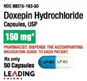 Doxepin hydrochloride 150 mg LP 163 LP 163