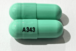 Pill A 343 Green Capsule/Oblong is Doxepin Hydrochloride