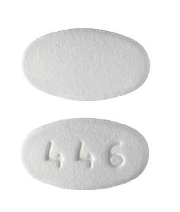 Pill 446 White Elliptical/Oval is Metformin Hydrochloride Extended-Release