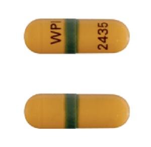 Pill WPI 2435 Orange Capsule/Oblong is Isotretinoin