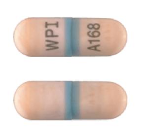 Pill WPI A168 Beige Capsule-shape is Isotretinoin