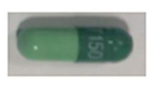 Pill AT150 Green Capsule/Oblong is Atazanavir Sulfate