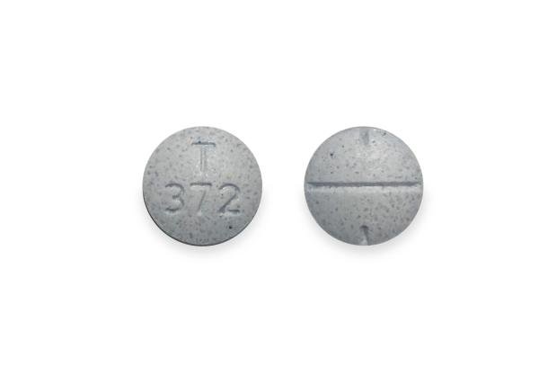 Pill T 372 Blue Round is Amphetamine and Dextroamphetamine