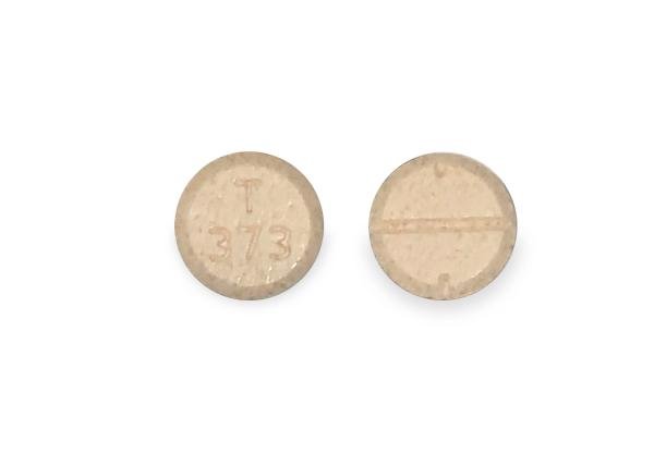 Pill T 373 Peach Round is Amphetamine and Dextroamphetamine