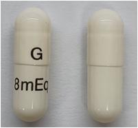 Potassium chloride extended-release 8 mEq (600 mg) G 8 mEq