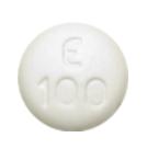 Pill E 100 White Round is Erlotinib Hydrochloride
