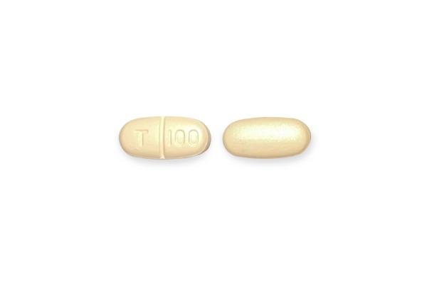 Pill T 100 Yellow Capsule/Oblong is Sertraline Hydrochloride