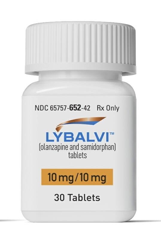 Lybalvi olanzapine 10 mg / samidorphan 10 mg (OS 10)