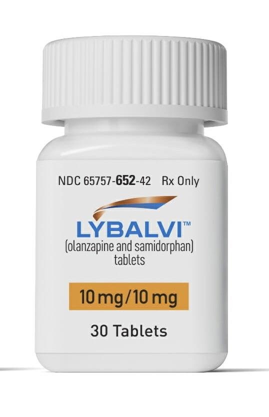 Lybalvi (olanzapine / samidorphan) olanzapine 10 mg / samidorphan 10 mg (OS 10)