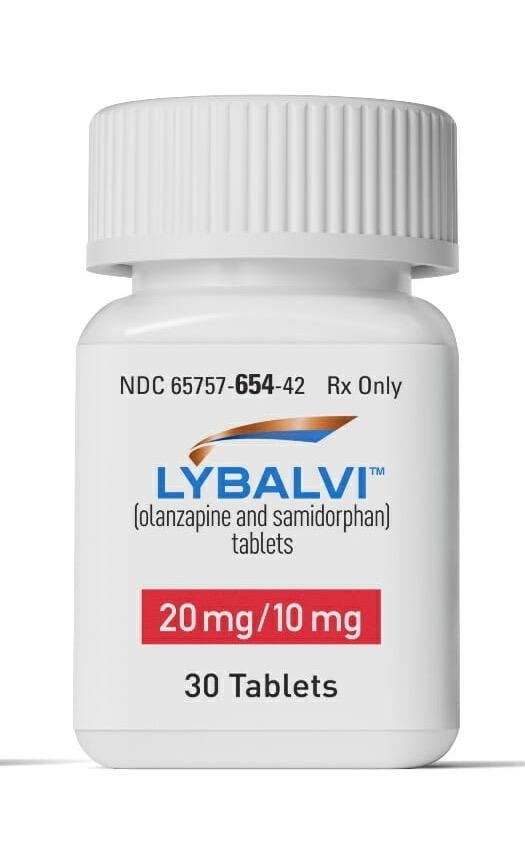 Lybalvi olanzapine 20 mg / samidorphan 10 mg OS 20