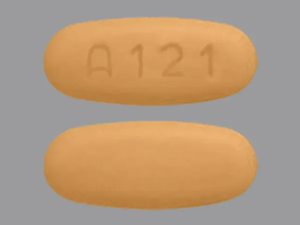 Pill A121 Orange Oval is Mycophenolic Acid Delayed-Release