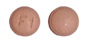 Pill F1 Pink Round is Fluphenazine Hydrochloride