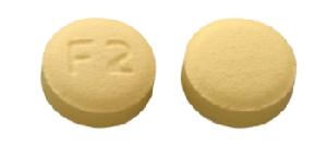 Pill F2 Yellow Round is Fluphenazine Hydrochloride