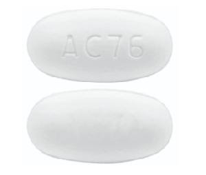 Pill AC76 White Oval is Etravirine