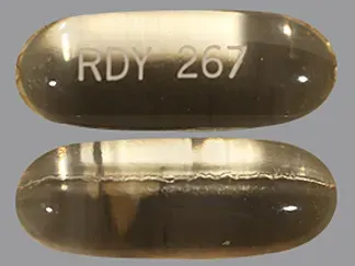 Pill RDY 267 Clear Capsule/Oblong is Icosapent Ethyl