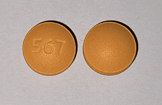 Pill 567 Peach Round is Desipramine Hydrochloride