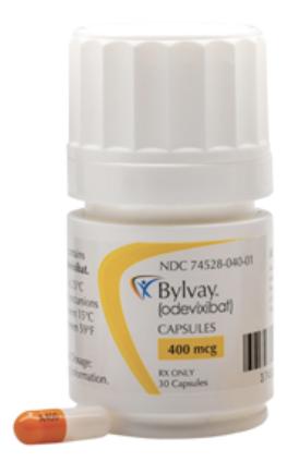 Pill A400 Orange & White Capsule-shape is Bylvay