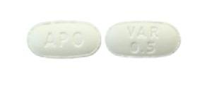 Pill Imprint APO VAR 0.5 (Apo-Varenicline 0.5 mg)