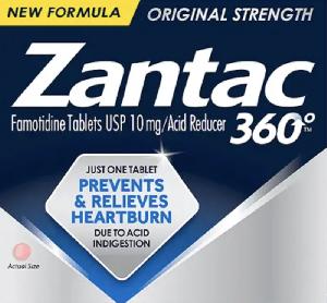 Zantac 360 famotidine 10 mg (CC 58)