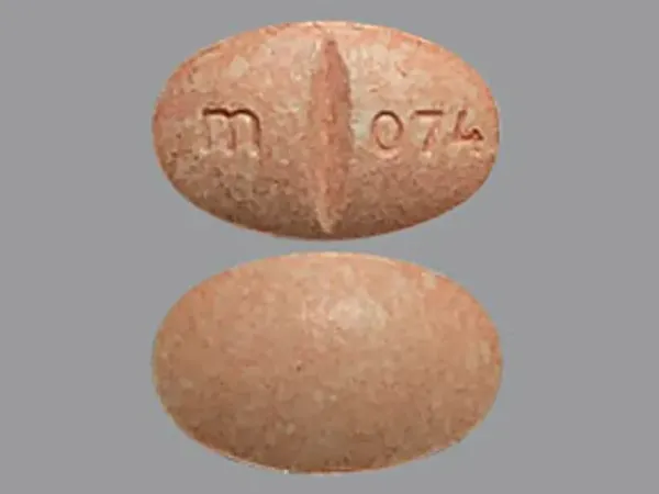 Pill m 074 Orange Oval is Estazolam