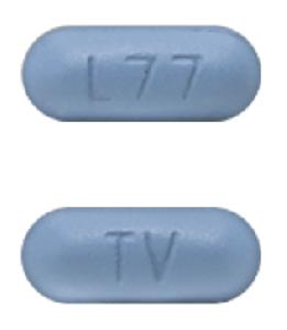 Pill TV L77 Blue Capsule-shape is Diflunisal