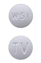 Pill TV W51 White Round is Cyclobenzaprine Hydrochloride