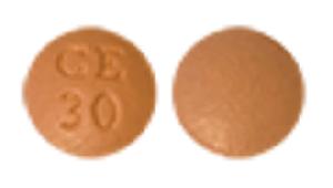 Pill CE 30 Orange Round is Doxycycline Hyclate