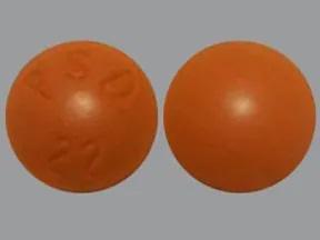 Pill PSD 22 Orange Round is Docusate Sodium and Senna