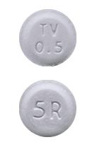 Pill TV 0.5 5R White Round is Lorazepam