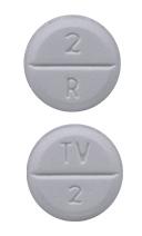 Pill TV 2 2 R White Round is Lorazepam