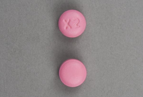 Pill X2 Pink Round is Paroxetine Hydrochloride Extended-Release