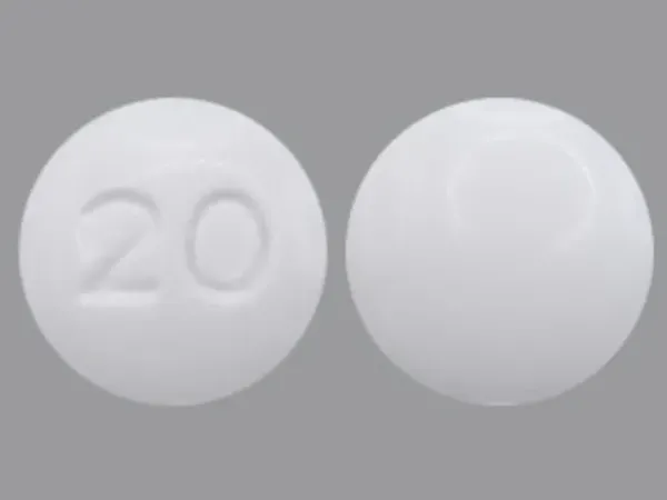 Pill 20 White Round is Telmisartan