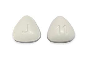 Pill J 11 White Three-sided is Nebivolol Hydrochloride