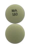 Pill MA 180 Green Round is Mycophenolic Acid Delayed-Release