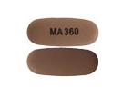 Pill MA 360 Red Oval is Mycophenolic Acid Delayed-Release