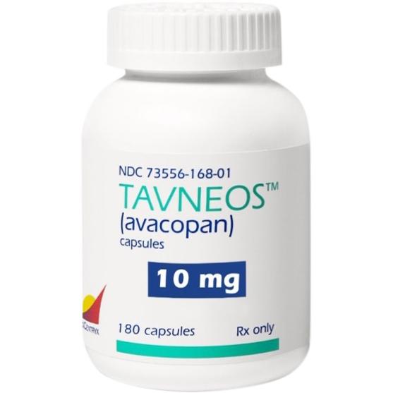 Pill CCX168 Orange & Yellow Capsule/Oblong is Tavneos