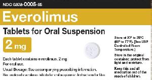 Everolimus (for oral suspension) 2 mg M EVD 2