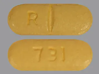 Pill R 731 Yellow Oval is Valsartan