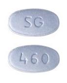 Pill SG 460 Blue Oval is Carbidopa and Levodopa Extended-Release